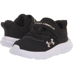 New in box Under Armour Unisex kids sneakers in black size 5 kids us